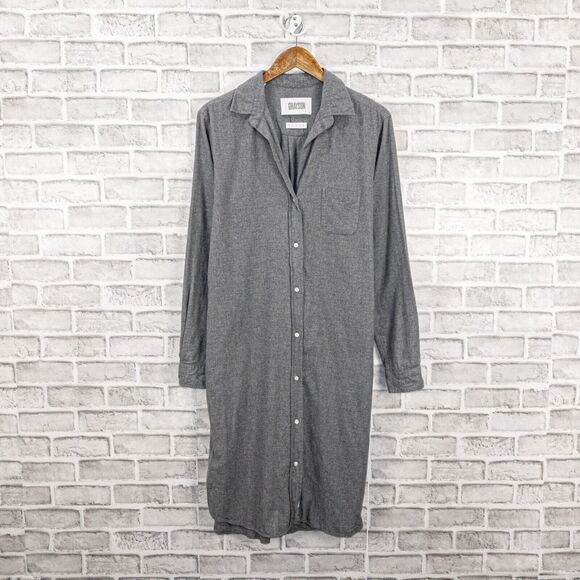 GRAYSON The HERO Women's button up Midi Dress Cotton Flannel Size 04 - Picture 10 of 10